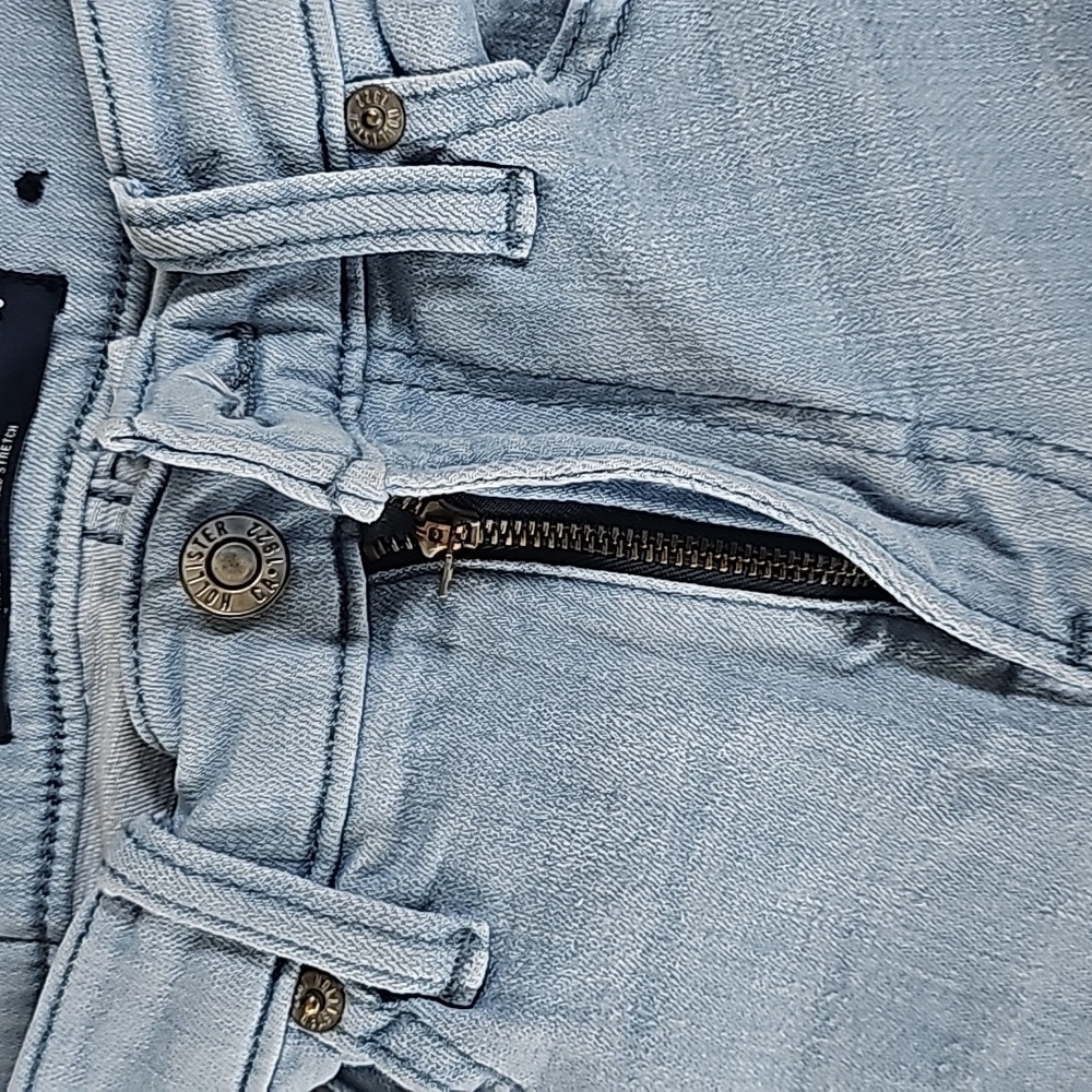 HOLLISTER | Men’s Advanced Stretch Skinny Ripped Jeans Light Wash Distressed - Picture 10 of 12
